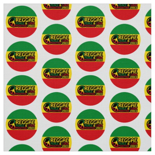 Reggae Music with positive quotes Fabric