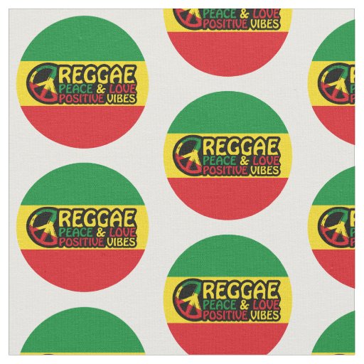 Reggae Music with positive quotes Fabric