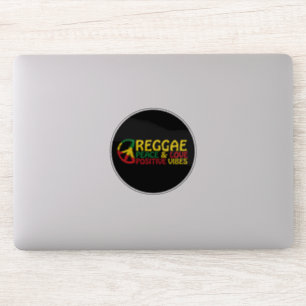 Reggae Music with positive quotes Sticker