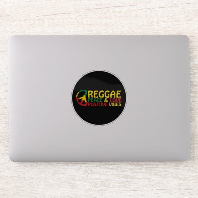 Reggae Music with positive quotes Sticker (Computer)