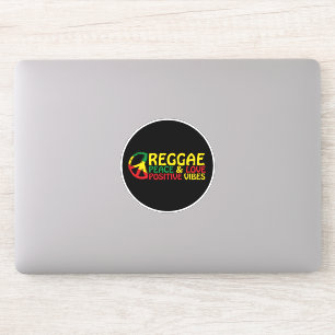 Reggae Music with positive quotes Sticker