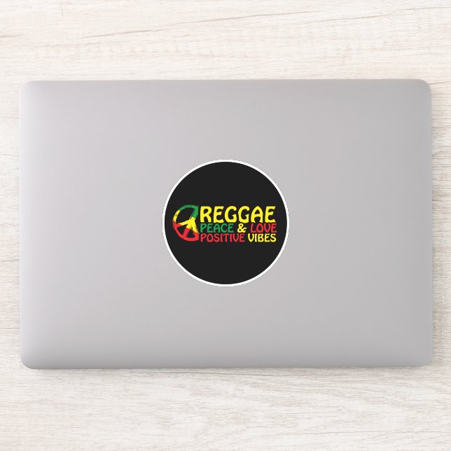 Reggae Music with positive quotes Sticker (Computer)