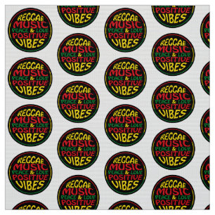 Reggae Music with positive sayings and quotes Fabric