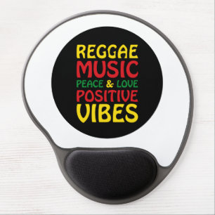 Reggae Music with positive sayings Gel Mouse Pad