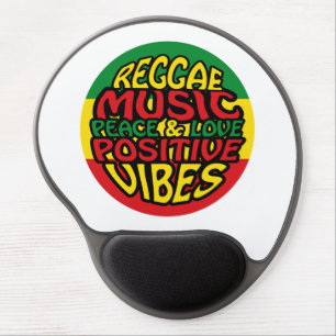 Reggae Music with positive sayings Gel Mouse Pad