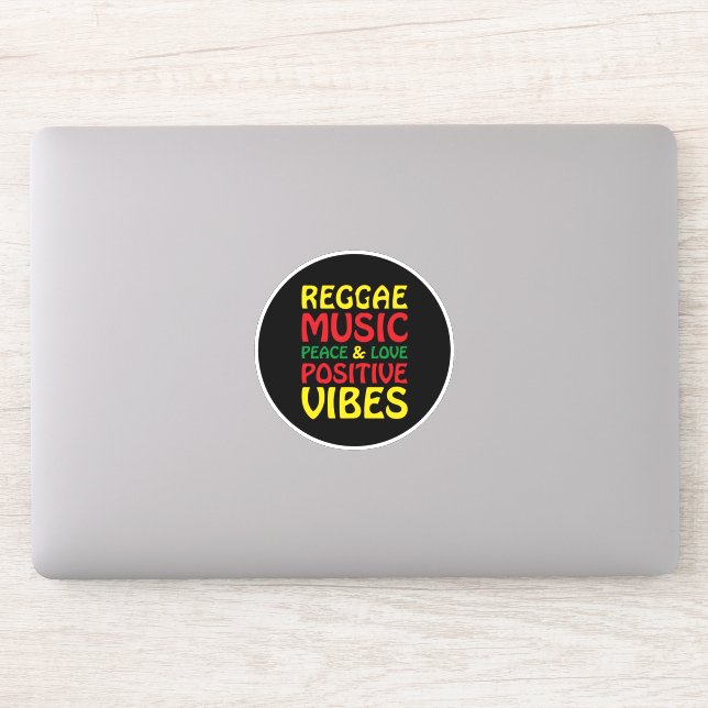 Reggae Music with positive sayings Sticker (Computer)