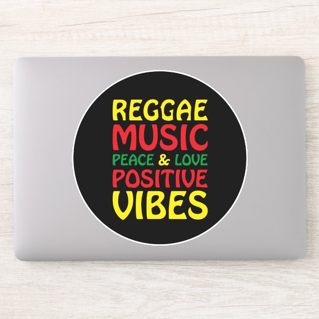 Reggae Music with positive sayings Sticker (Computer)