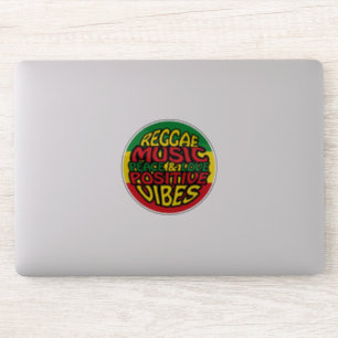 Reggae Music with positive sayings Sticker