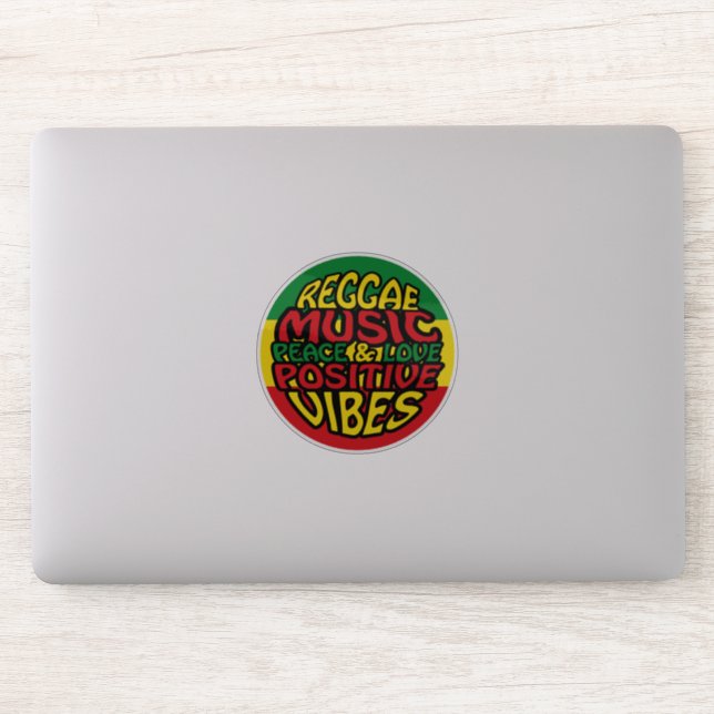 Reggae Music with positive sayings Sticker (Computer)