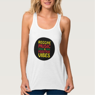 Reggae Music with positive sayings Tank Top