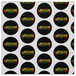 Reggae Music with positive vibes and reggae flag Fabric