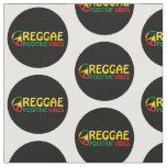 Reggae Music with positive vibes and reggae flag Fabric