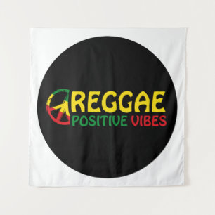 Reggae Music with positive vibes and reggae flag Tapestry