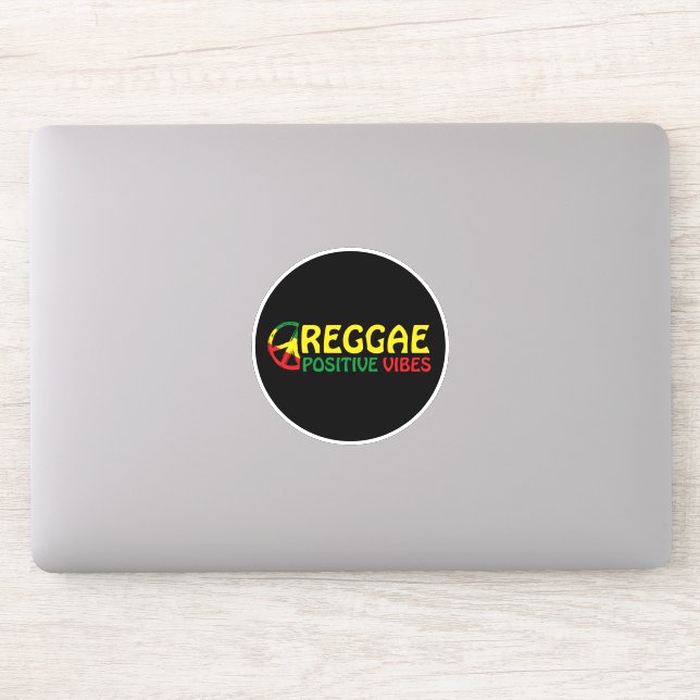 Reggae Music with positive vibes and reggae Sticker (Computer)