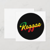 Reggae Music with reggae flag colors (Front/Back)