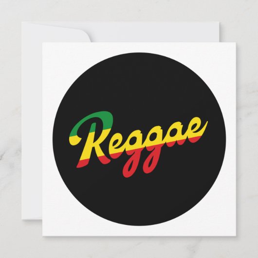 Reggae Music with reggae flag colors (Front)
