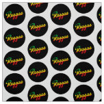 Reggae Music with reggae flag colors Fabric