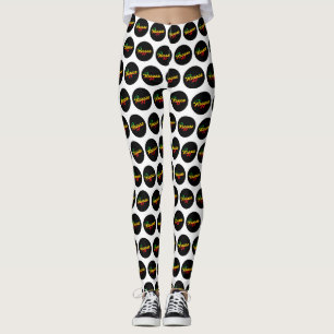 Reggae Music with reggae flag colors Leggings