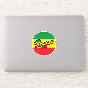 Reggae Music with reggae flag colors Sticker