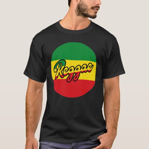 Reggae Music with reggae flag colors T_Shirt