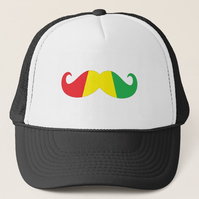 reggae mustache trucker hat (Front)