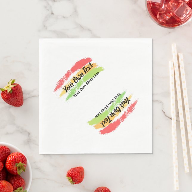 Reggae Napkin With Your Own Text (Insitu)