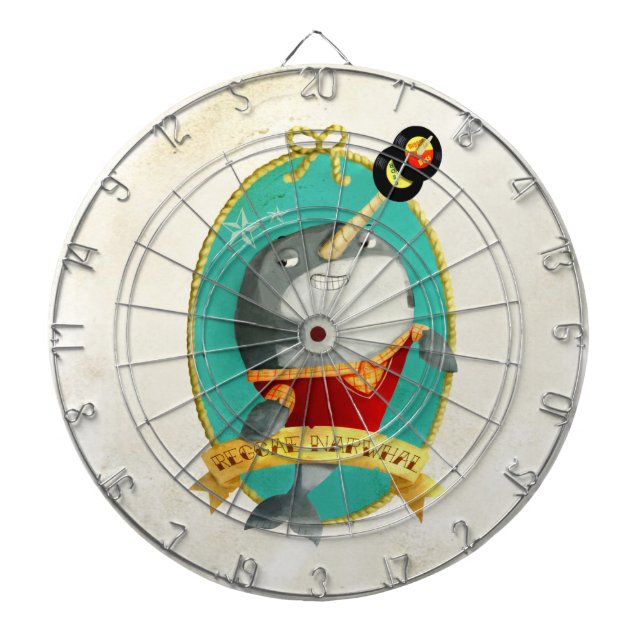 Reggae Narwhal Dart Board (Front)