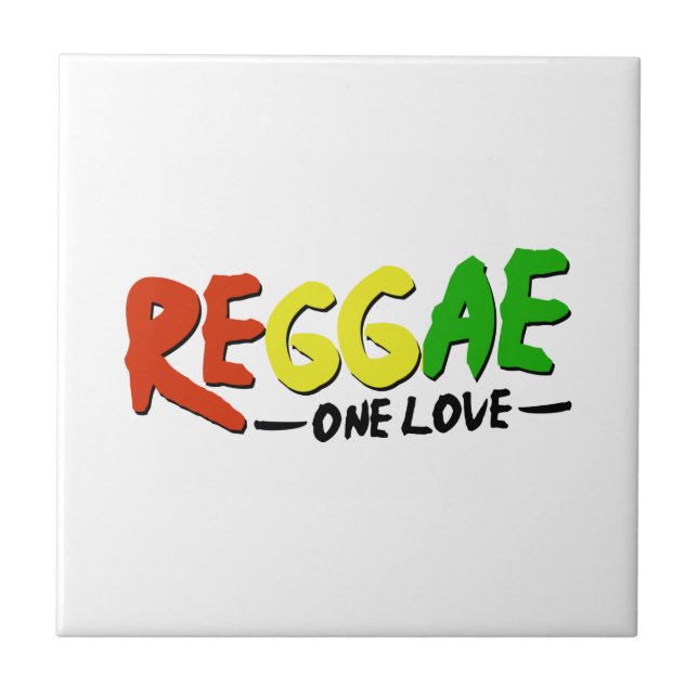 Reggae One Love Ceramic Tile (Front)