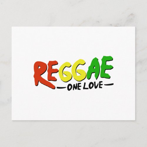 Reggae One Love Postcard