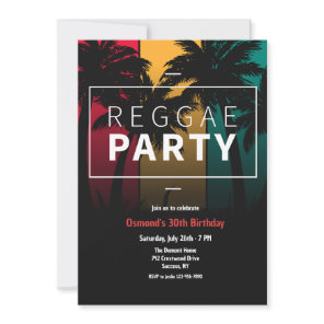 Reggae Party  Invitation