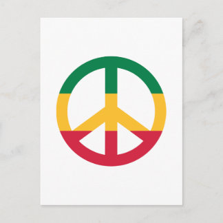 Reggae peace flag postcard