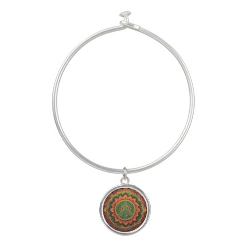 Reggae Peace Mandala  Bangle Bracelet