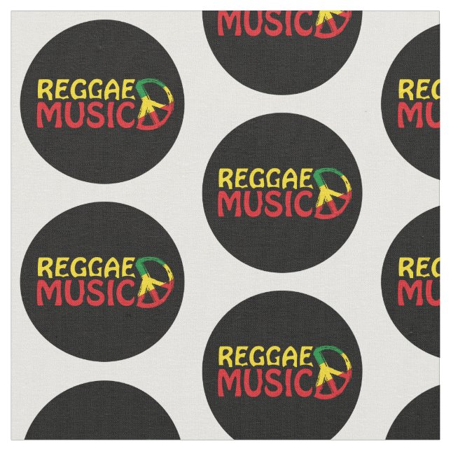 reggae peace symbol fabric (Close Up)