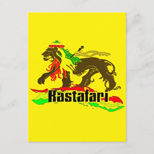 Reggae Rasta Iron Lion Zion 2 Postcard