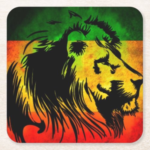 Reggae Rasta Lion Paper Coaster