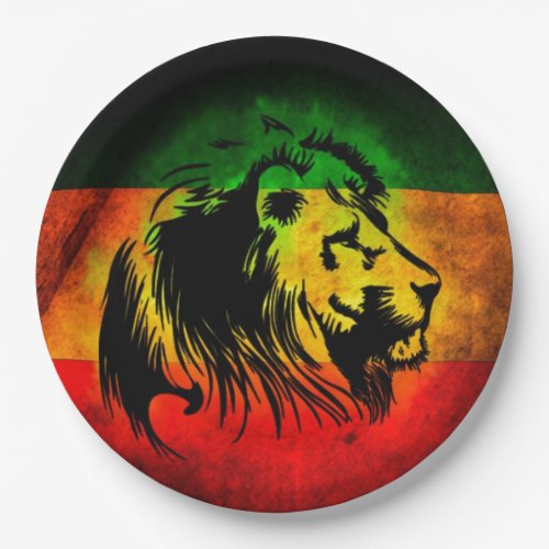 Reggae Rasta Lion Paper Plate