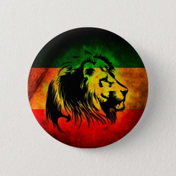 Reggae Rasta Lion Pinback Button by CrabTreeGifts at Zazzle
