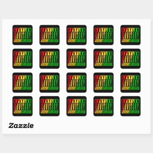 Reggae RASTA Square Sticker | Zazzle