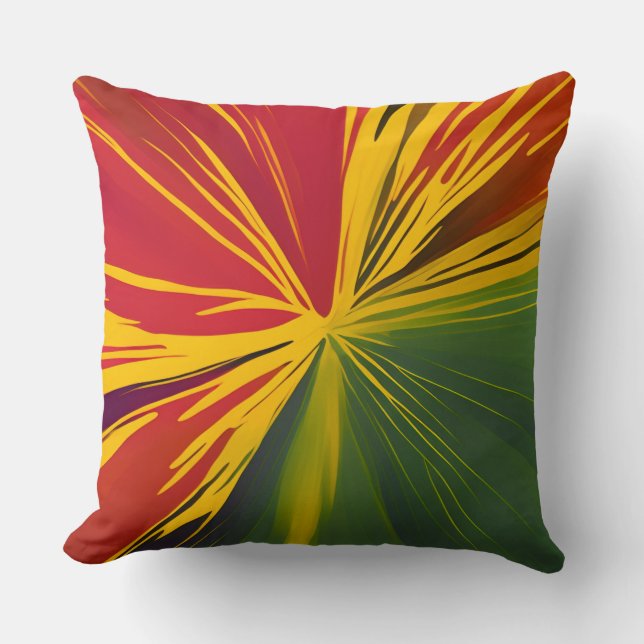 Reggae Rays  Throw Pillow (Front)