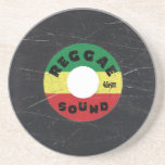 Reggae Record - Sandstone Coaster<br><div class="desc">Sandstone coaster with retro reggae 45pm vinyl record graphic.</div>