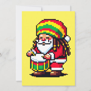 Reggae Rhythms with Santa - Christmas Beat Holiday Card