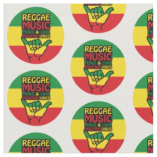 Reggae Shaka Hand with positive quotes Fabric