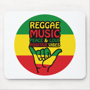 Reggae Shaka Hand with positive quotes Mouse Pad