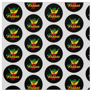 Reggae Shaka Hands with Reggae colors Fabric
