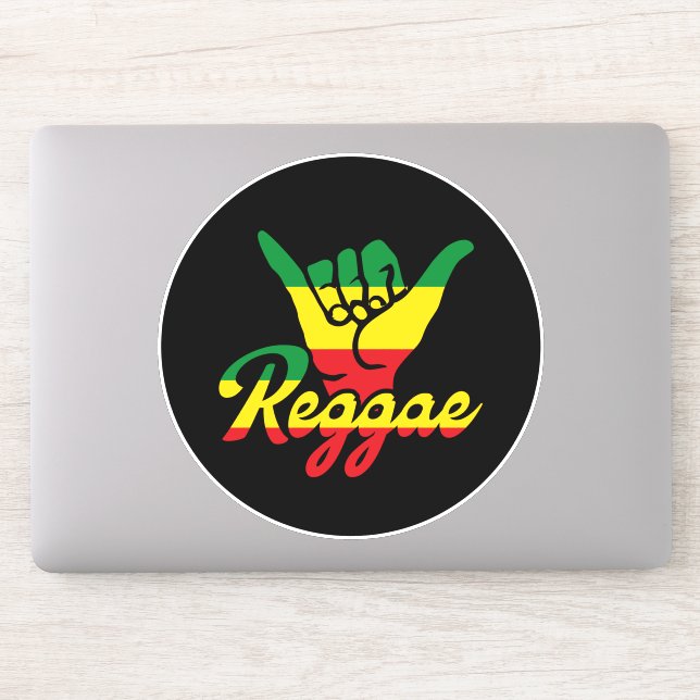 Reggae Shaka Hands with reggae colors Sticker (Computer)