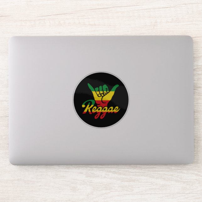 Reggae Shaka Hands with reggae colors Sticker (Computer)
