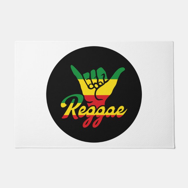 Reggae Shaka Hands with reggae Doormat (Front)