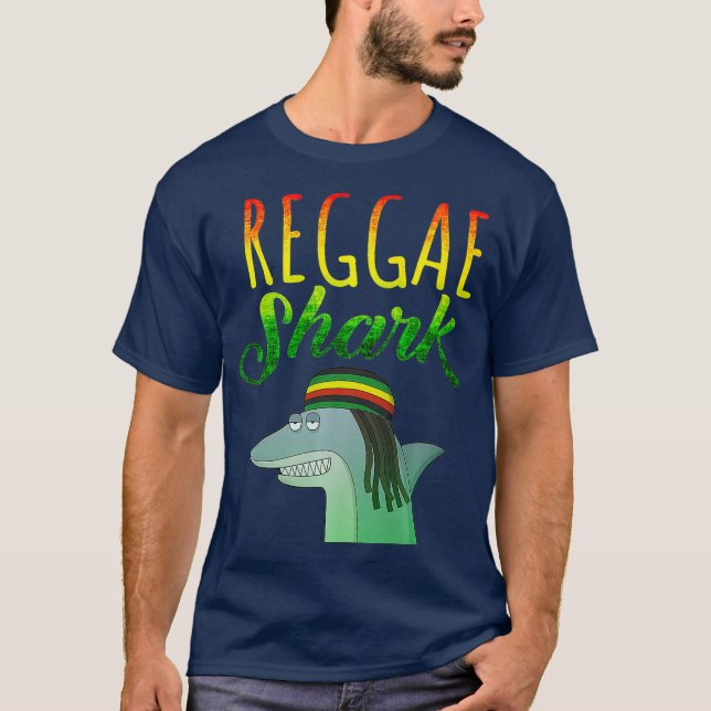 Reggae Shark Funny Ocean Animal Shirt (Front)
