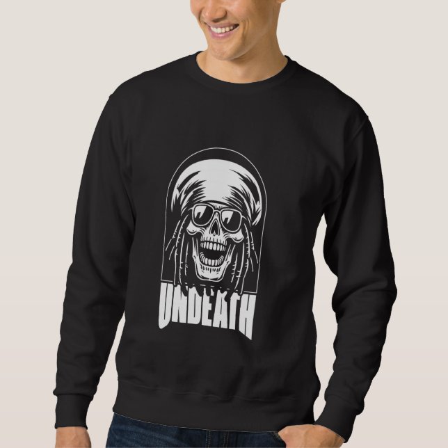 Reggae Skull Rasta Rastafarian Rastafari - Music U Sweatshirt (Front)