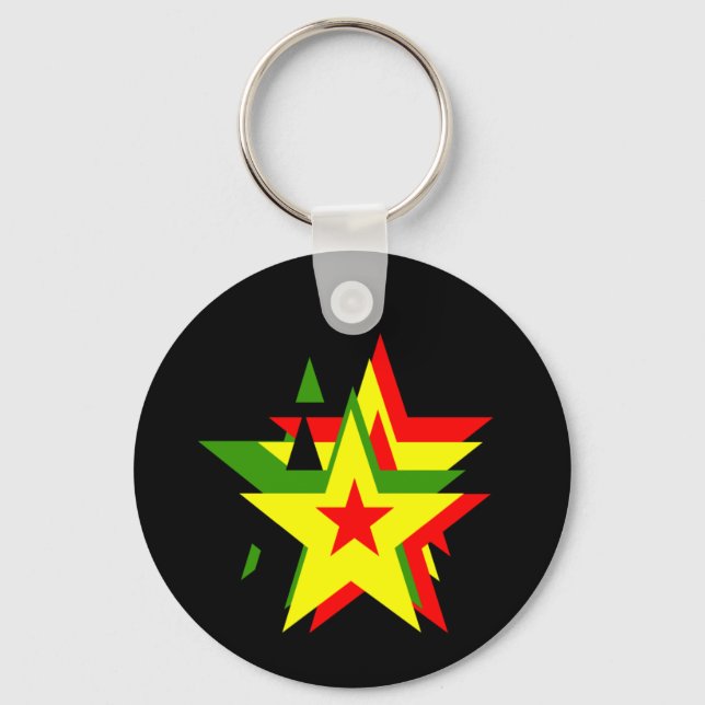Reggae star keychain (Front)